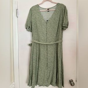 Target- Universal Thread green floral dress